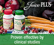 Juice Plus + ® Provides the nutritional essence of 17 different fruits, vegetables and grains in a convenient capsule form. Click here to learn more.