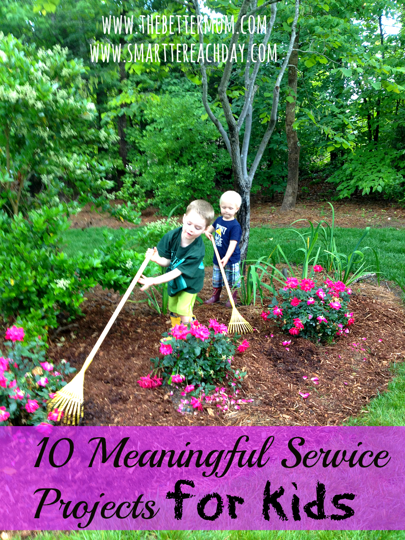 10 Service Projects To Do With Kids - sometimes we get so wrapped up with our own lives that we forget about doing things for others! Great ideas to teach your kids to have a heart for service.