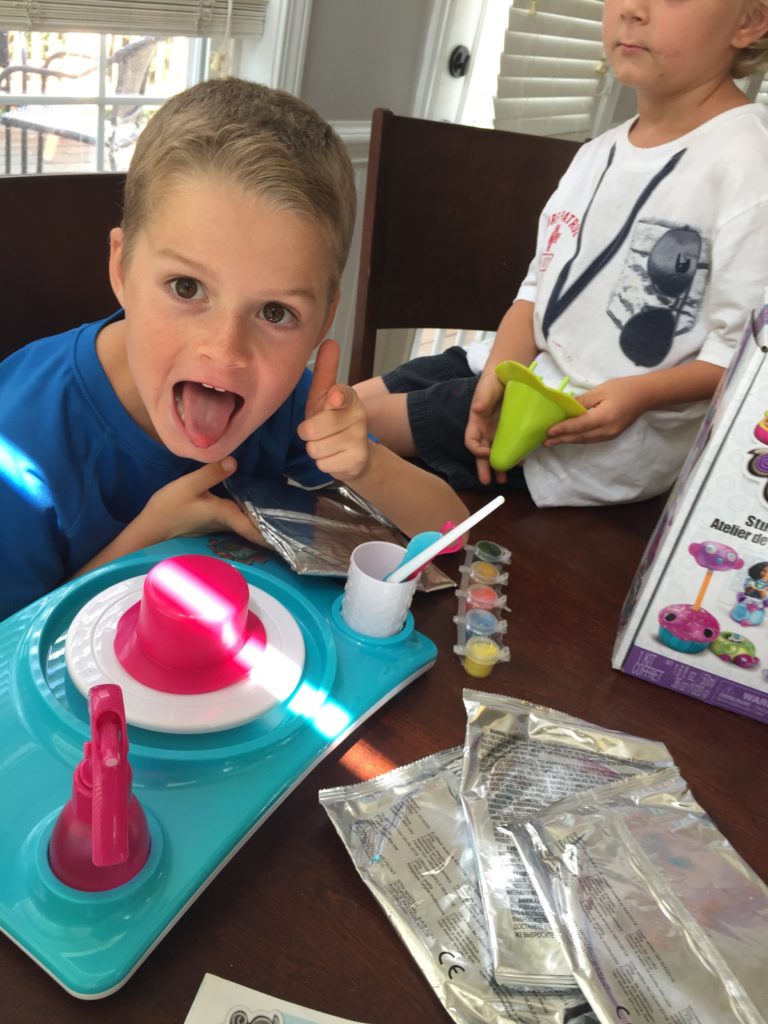 When I got the chance to review Pottery Cool spinning wheel with my kids, I jumped at the chance, because I knew my boys would love it.